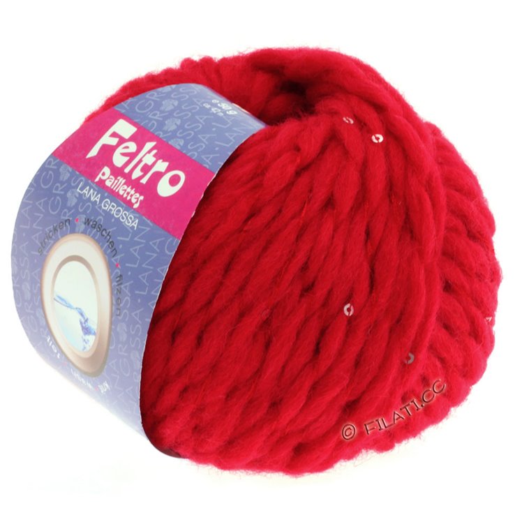 Lana Grossa FELTRO Paillettes | 701-red