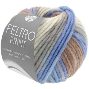 Lana Grossa FELTRO Print | 397-natural/light gray/blue purple/gray brown
