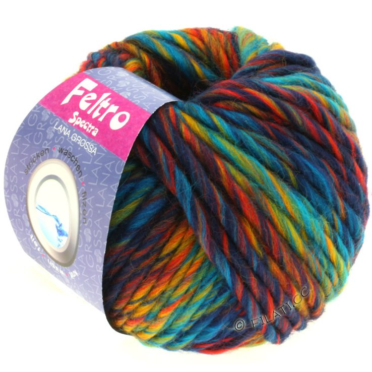 Lana Grossa FELTRO Spectra | 801-turquoise/blue/yellow/red