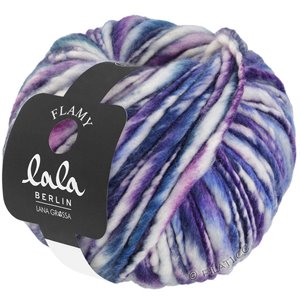 Lana Grossa FLAMY (lala BERLIN) | 104-blue violet/petrol/white/navy mottled