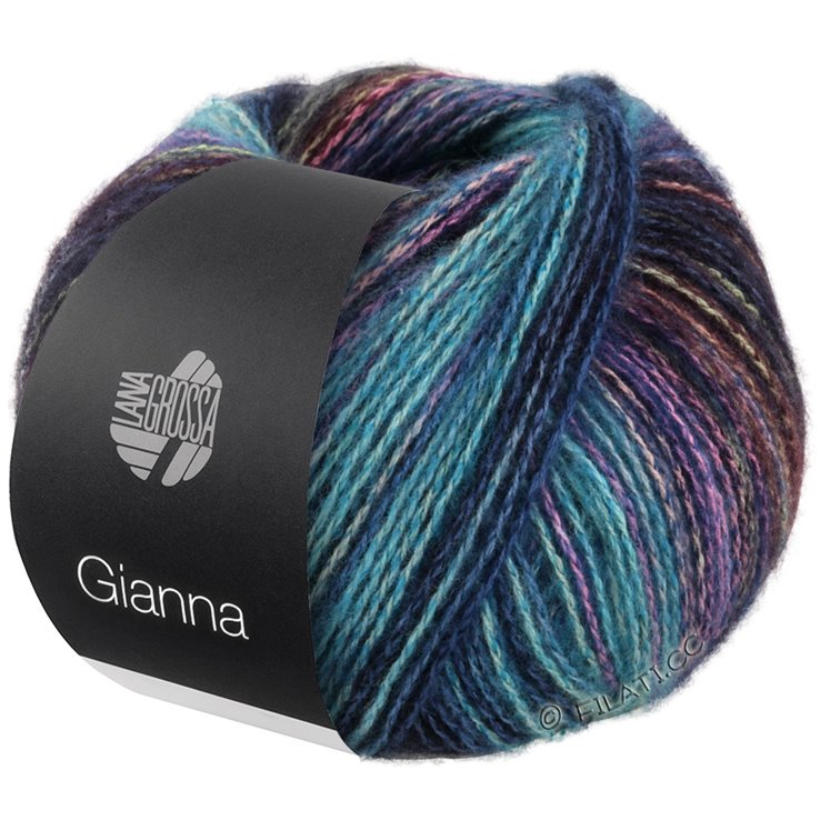 Lana Grossa GIANNA | 04-dark petrol/turquoise/yellow/pink/rose/purple