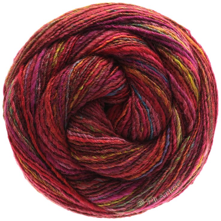 Lana Grossa GOMITOLO 200 | 201-purple red/burgundy/emerald/copper/petrol