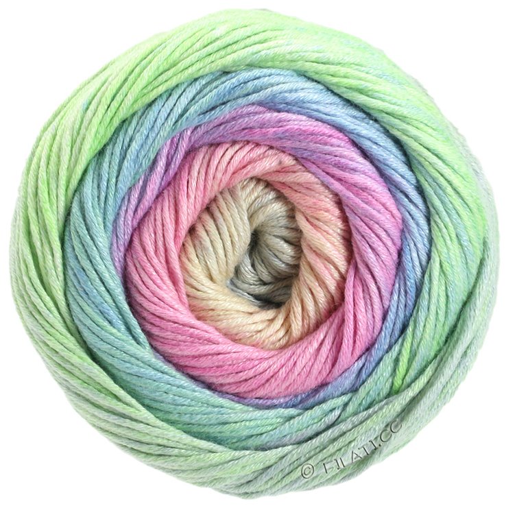 Lana Grossa GOMITOLO ALOHA | 301-rose/peach/light green/light blue/light gray/lilac