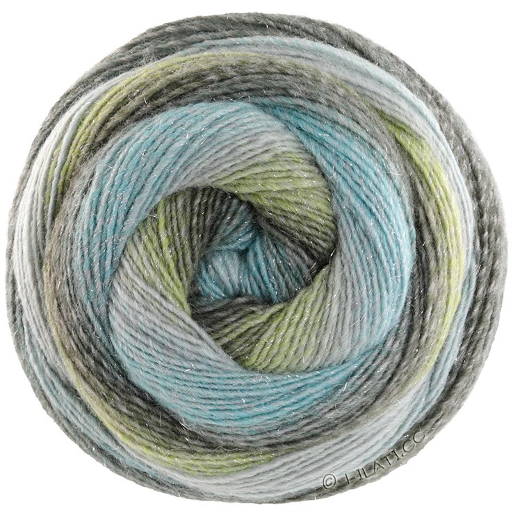 Lana Grossa GOMITOLO GALA | 4022-mint/gray blue/light olive/mud