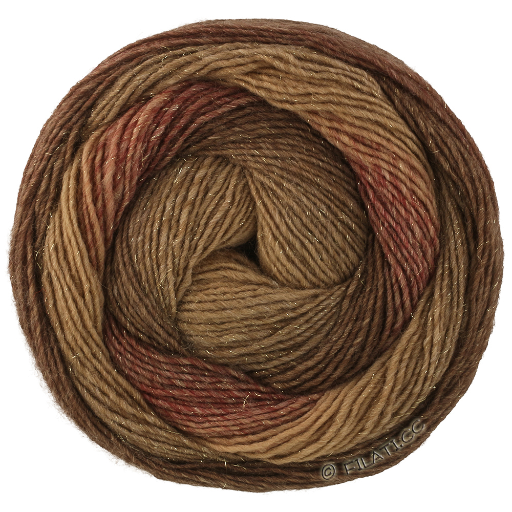 Lana Grossa GOMITOLO GALA | 4038-chocolate brown/dark brown/nougat/camel
