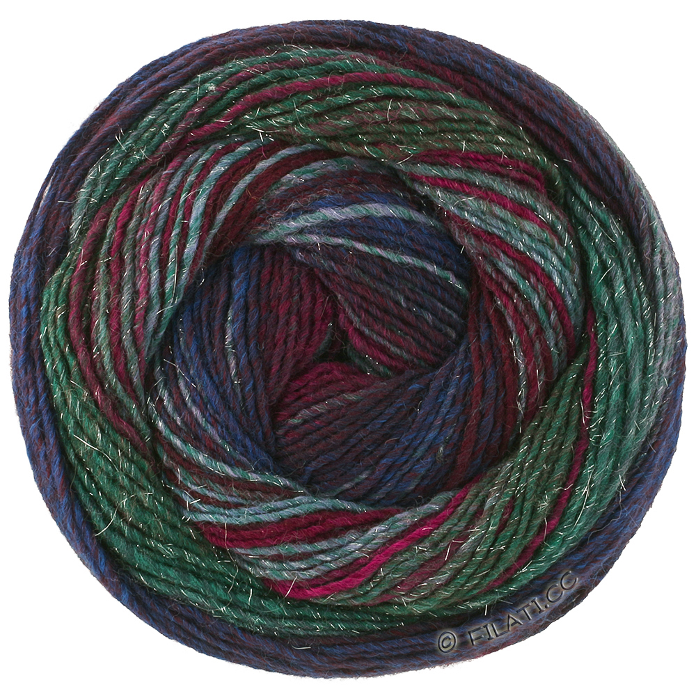 Lana Grossa GOMITOLO GALA | 4042-night blue/anthracite/burgundy/bordeaux/dark gray/gray blue