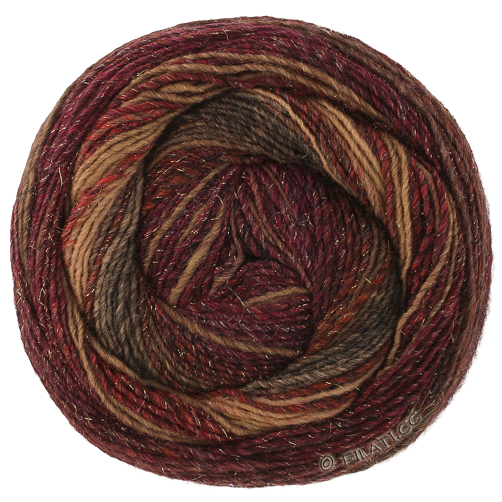 Lana Grossa GOMITOLO GALA | 4043-black brown/dark brown/gray brown/burgundy/camel/wine red