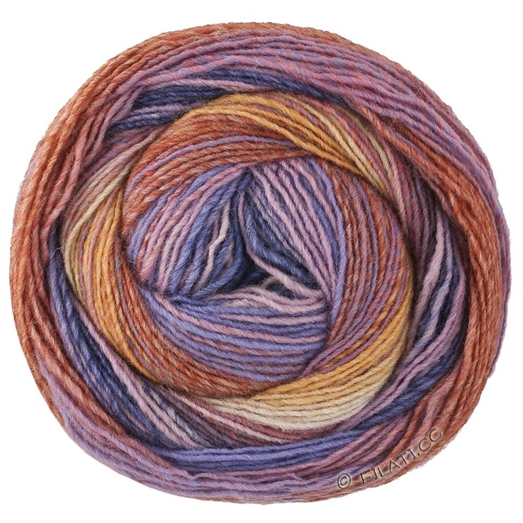 Lana Grossa GOMITOLO MODO | 621-mauve/lilac/blue/dark blue/rosewood/beige/ochre/nougat/brown/blue gray/light gray/dark gray