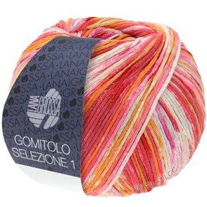 Lana Grossa GOMITOLO SELEZIONE 1 | 1001-red/pink/orange/yellow/rose/raw white