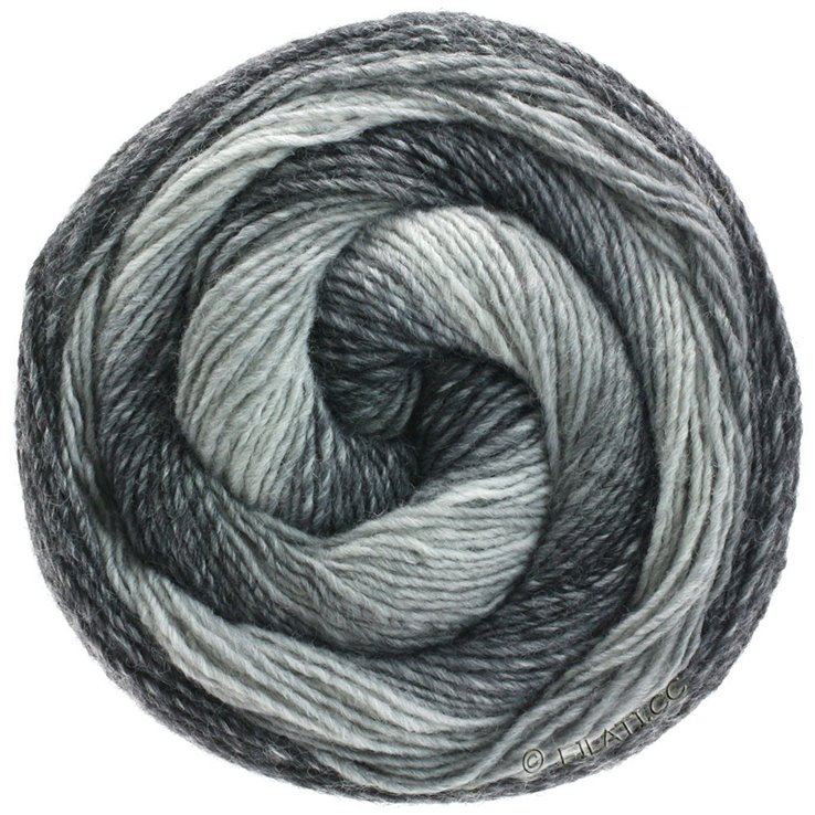 Lana Grossa GOMITOLO VERSIONE | 413-silver gray/light gray/medium gray/dark gray