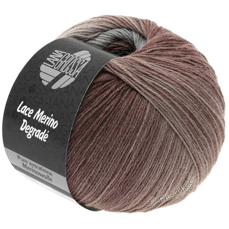 Lana Grossa LACE Merino Degradé | 401-gray beige/pearl gray/rosewood
