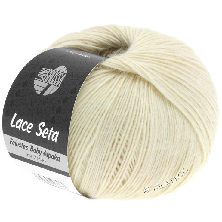 Lana Grossa LACE SETA | 01-raw white