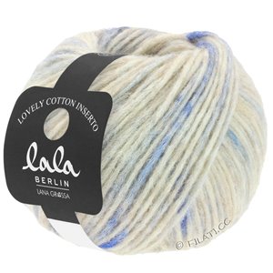 Lana Grossa LOVELY COTTON Inserto (lala BERLIN) | 109-raw white/pigeon blue/light blue