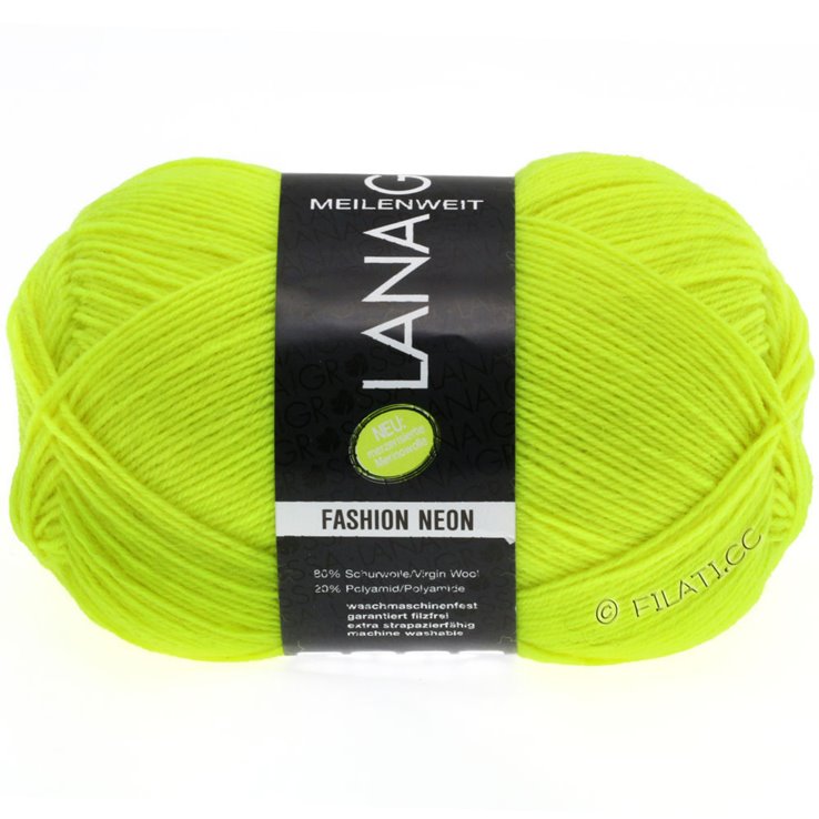 Lana Grossa MEILENWEIT 100g Fashion Neon | 1001-neon yellow