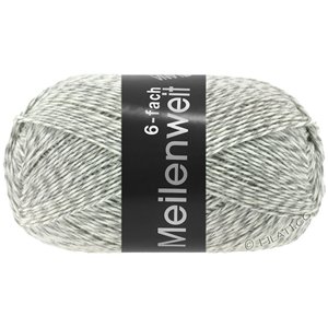 Lana Grossa MEILENWEIT 6-FACH 150g Mouliné/Print/Tweed | 8501-light gray/white