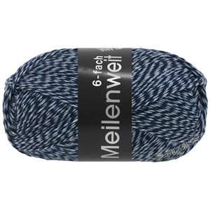 Lana Grossa MEILENWEIT 6-FACH 150g Mouliné/Print/Tweed | 8503-dark blue/light blue