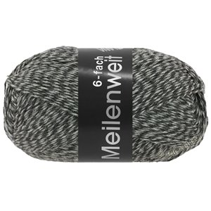 Lana Grossa MEILENWEIT 6-FACH 150g Mouliné/Print/Tweed | 8506-dark gray/light gray