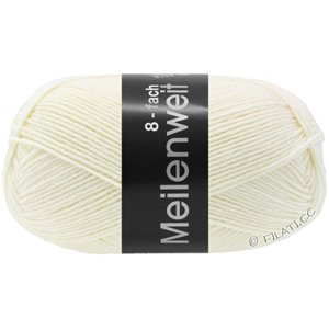 Lana Grossa MEILENWEIT 8-FACH 150g Uni | 9560-cream white
