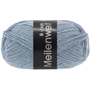 Lana Grossa MEILENWEIT 8-FACH 150g Uni | 9659-gray blue