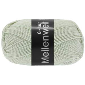 Lana Grossa MEILENWEIT 8-FACH 150g Uni | 9662-light green gray