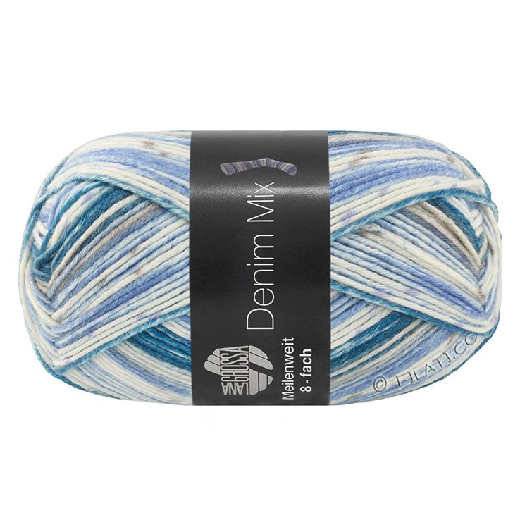 Lana Grossa MEILENWEIT 8-FACH 150g Denim Mix | 9985-