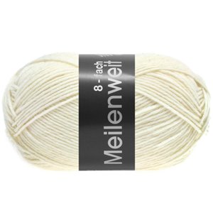 Lana Grossa MEILENWEIT 8-FACH 100g Uni | 9560-raw white