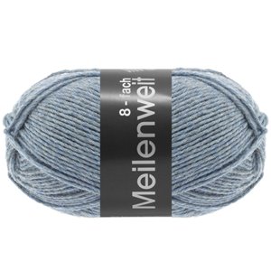 Lana Grossa MEILENWEIT 8-FACH 100g Uni | 9659-gray blue mottled