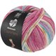 Lana Grossa MEILENWEIT 100g Cashmere Pista | 146-light fuchsia/dark fuchsia/white/ochre/turquoise/light blue striped