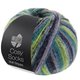 Lana Grossa MEILENWEIT 100g Cosy Socks Multi Stripes | 157-lavender/petrol/may green/turquoise/night blue