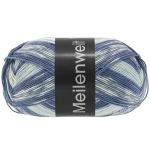 Lana Grossa MEILENWEIT 100g Blue Denim Mix | 4605-pastel blue/ecru/pigeon blue/medium gray/dark gray