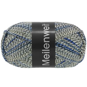 Lana Grossa MEILENWEIT 100g Blue Denim Mix | 4608-black/white/light gray/medium gray/petrol/cornflower
