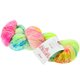 Lana Grossa MEILENWEIT 100g Merino Hand-dyed | 301-raw white/neon yellow/dark petrol/red/raspberry