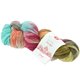 Lana Grossa MEILENWEIT 100g Merino Hand-dyed | 407-turquoise/gray/red violet/terracotta/subtle yellow/mud