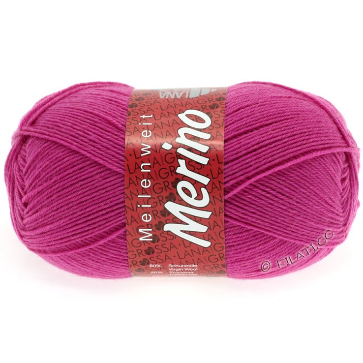 Lana Grossa MEILENWEIT 100g Merino Uni | 2002-dark rose