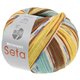 Lana Grossa MEILENWEIT 100g Seta Giappone | 3392-brown/white/blue/nougat/moss green/mustard/turquoise/light yellow