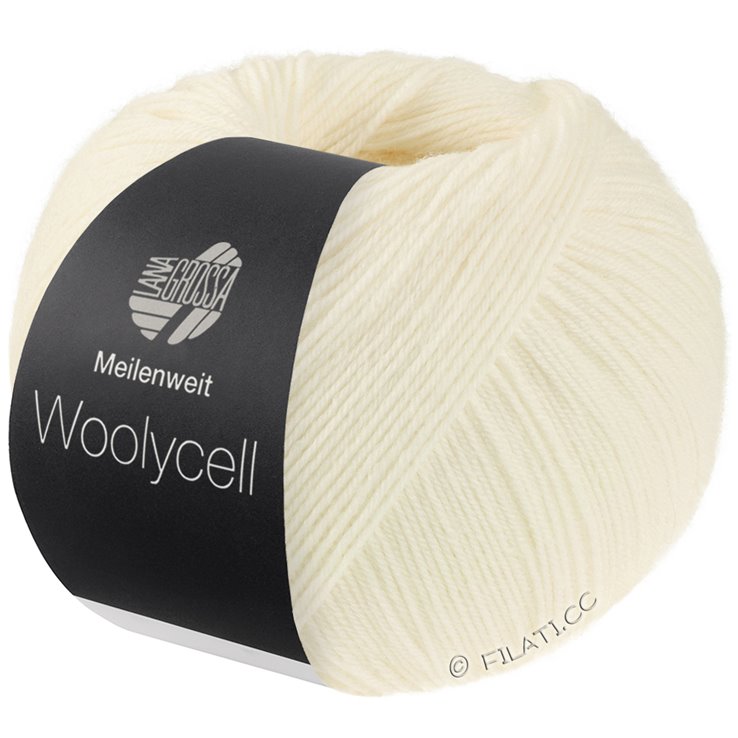 Lana Grossa MEILENWEIT 100g Woolycell | 01-white