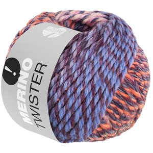 Lana Grossa MERINO TWISTER | 11-salmon/dark blue/bordeaux/gray purple/lilac