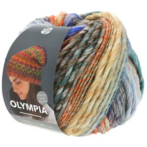 Lana Grossa OLYMPIA Classic | 100-light gray/dark gray/gray blue/light blue/royal/orange/petrol