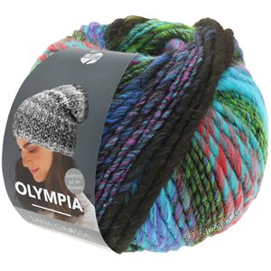 Lana Grossa OLYMPIA Classic | 105-gray/red violet/turquoise/olive/purple/black/dark green/green/rust