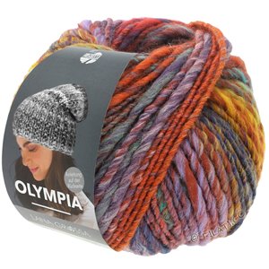 Lana Grossa OLYMPIA Classic | 108-mouse gray/rust/turquoise/gray blue/curry/lilac/orange/red