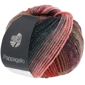 Lana Grossa PAPPAGALLO | 10-black red/dark red/clay red/moss green/gray green/light beige/coral/olive/light gray/antique pink/camel/black brown/lilac