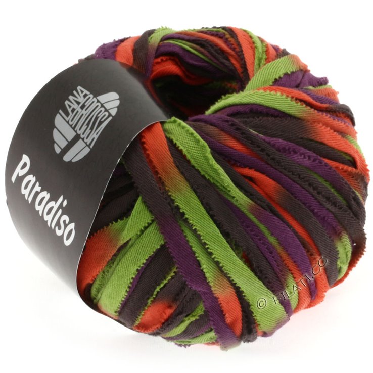 Lana Grossa PARADISO Uni/Print | 102-light green/rust/eggplant/mocha