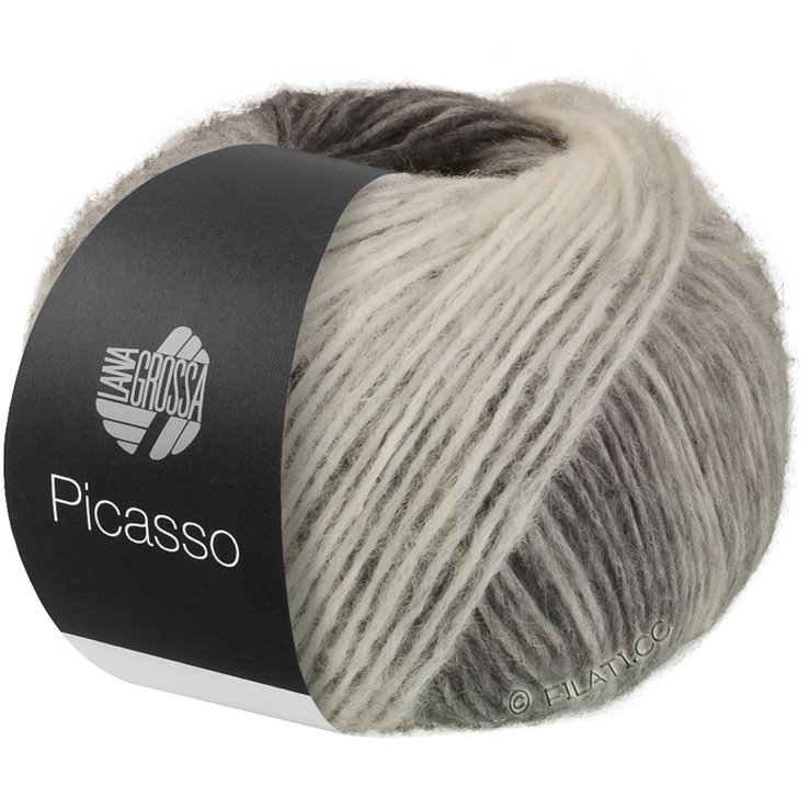 Lana Grossa PICASSO | 14-white/light gray/medium gray/dark gray