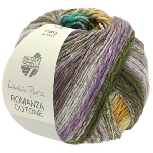 Lana Grossa ROMANZA COTONE (Linea Pura) | 10-jade/lilac/orange/pale green/dark olive/natural