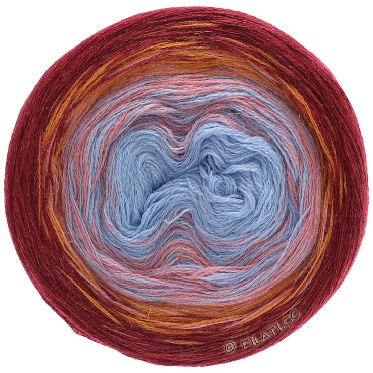 Lana Grossa SHADES OF ALPACA SILK | 301-light blue/blue/rose/orange/bordeaux