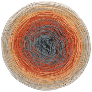 Lana Grossa SHADES OF COTTON | 119-light gray/salmon/apricot/red orange/dark gray
