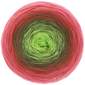 Lana Grossa SHADES OF COTTON | 120-fuchsia/pink/red orange/gray green/light green