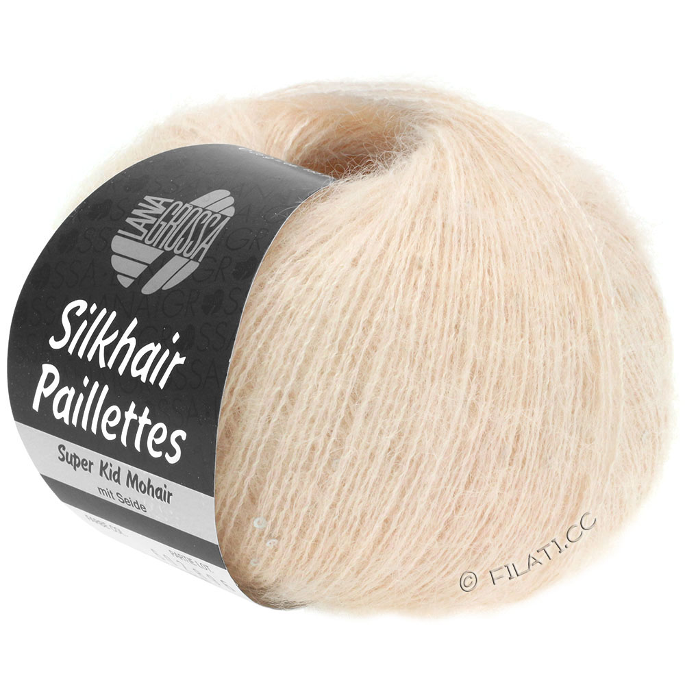 Fb 418 karamell 25 g Wolle Kreativ Silkhair Paillettes Lana Grossa 