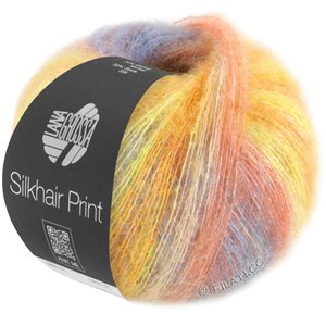 Lana Grossa SILKHAIR PRINT | 423-yellow/orange/gray rose/jeans/rose beige/salmon