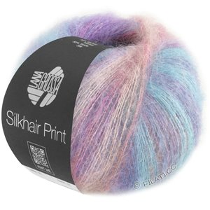 Lana Grossa SILKHAIR PRINT | 426-blue violet/berry/antique pink/taupe/dark turquoise/dark gray